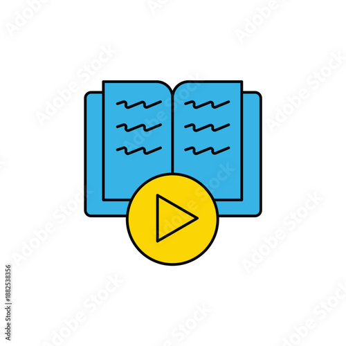 audio book concept line icon. Simple element illustration. audio book concept outline symbol design.