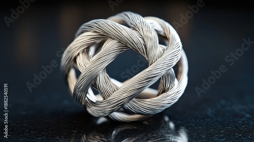 Intricate Silver Filigree Knot Object With Elegant Design