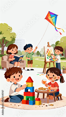 children playing on the playground