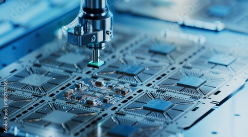 반도체,AI,하이테크 연구,제조 컨셉
