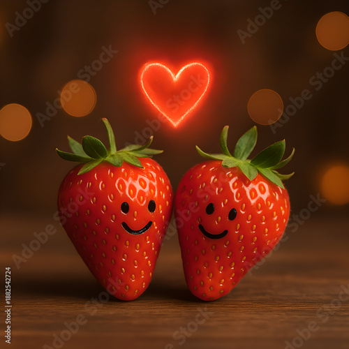 heart shaped strawberries