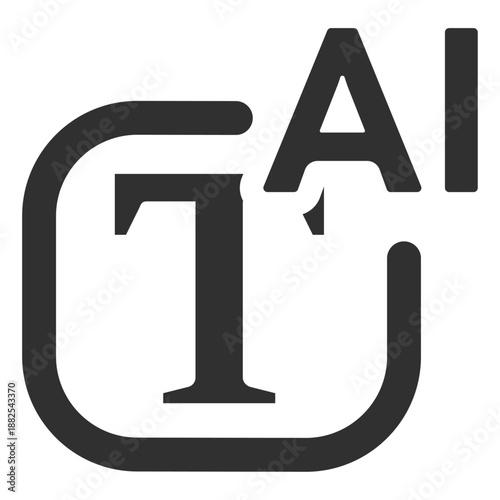 AI smart document icon with stars. Symbol of automated file analysis, intelligent content processing, and artificial intelligence paperwork. Minimalist bold line vector for productivity tools.