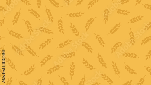 Wheat background, wheat or rice seamless pattern background. Wheat ears endless wallpaper