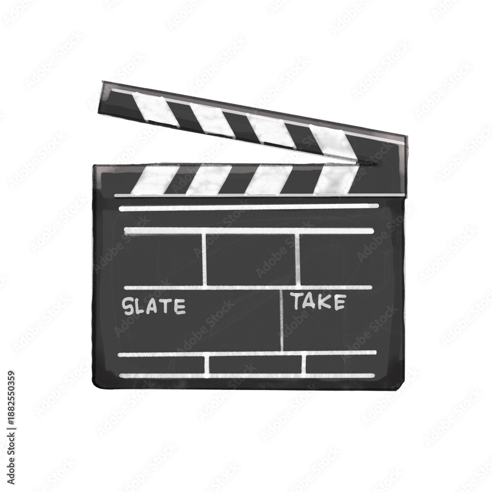 Obraz premium A classic clapperboard ready for film production, video shoots, or creative projects. Ideal for stock use in cinema, entertainment, and media campaigns.