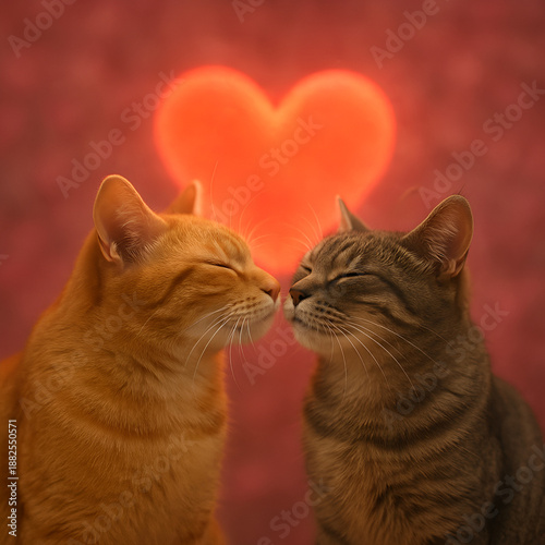 cat and heart