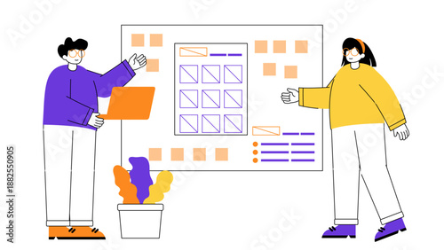 Professional team collaborating on a visual task board to organize upcoming project deadlines and assignments
