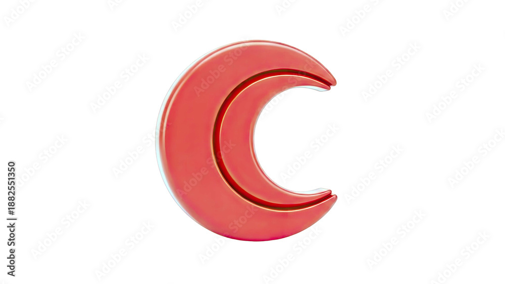 Naklejka premium Red Crescent Symbol