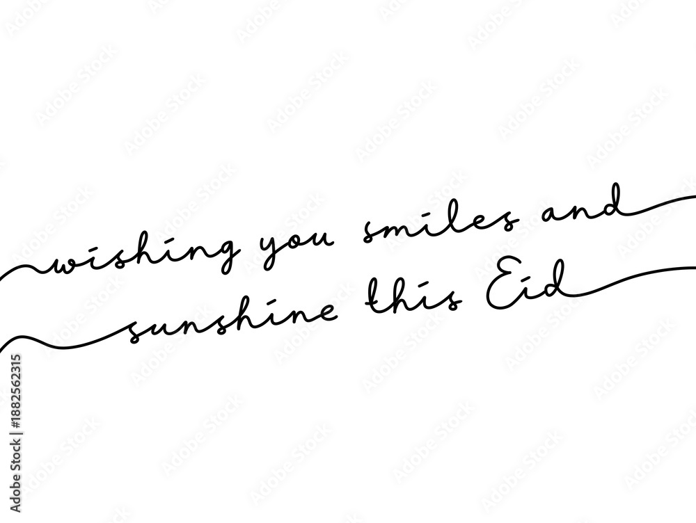 Fototapeta premium Elegant Eid Greeting Card with Handwritten Calligraphy Message