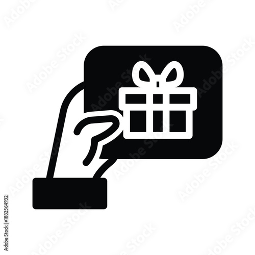 give away solid icon vector design good for web or mobile app