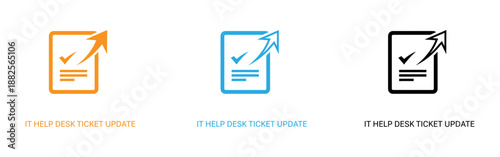 It help desk ticket update icons