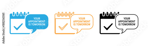 Appointment reminder icons