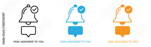 Task assignment notification icons