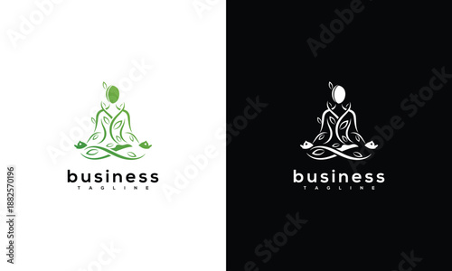 Serene Business Professional Meditating in Lotus Position, Illustrating Calm and Focus