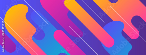 Modern abstract wallpaper featuring slanted pill shapes and smooth color transitions in a dynamic flow