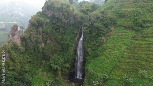 waterfall in the mountains