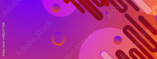 Abstract artistic background with deep red tones and floating geometric elements