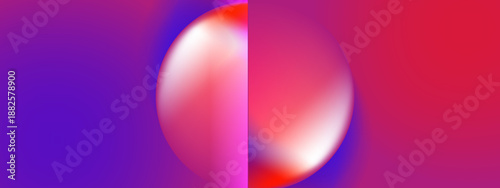 Luminous spherical element centered on a vibrant pink and purple background with smooth color transitions