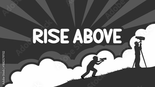 Inspirational Minimalist Illustration vector art design  Motivation, Personal Growth, Mindfulness and Life Journey Concept Background landscape