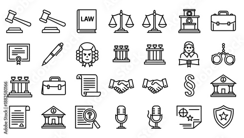 lawyer legal documents and symbols.