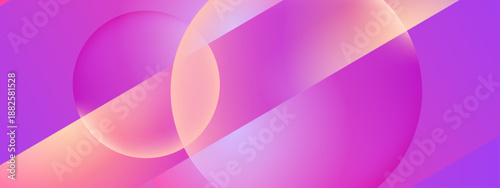 Sophisticated purple backdrop featuring soft diagonal light layers and transparent circular elements for modern design projects
