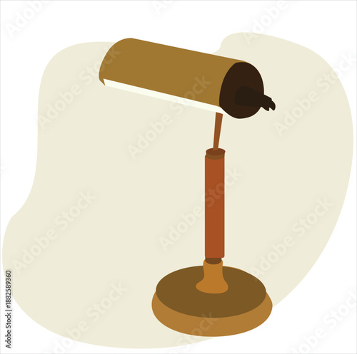 vintage study table lamp.Classic table lamp for the library. 
