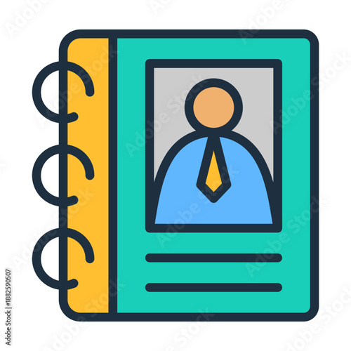 Employee Handbook Icon - Lineal Color
