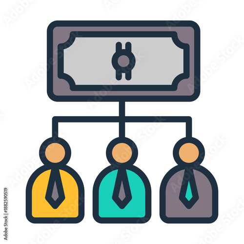 Payroll Icon - Lineal Color