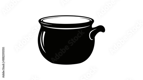 Black coffee cup on white background