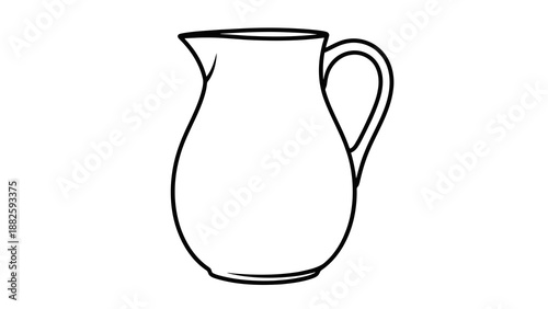 Simple line drawing of a pitcher