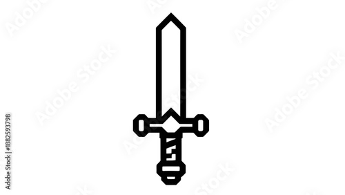 Simple line drawing of a sword