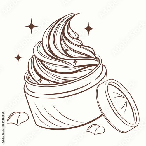 Luxury Cosmetic Cream Texture Swirl for Skin Care Product Design