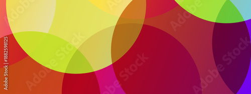 Multiple colorful circles layered together to create a warm and energetic visual texture for digital backgrounds