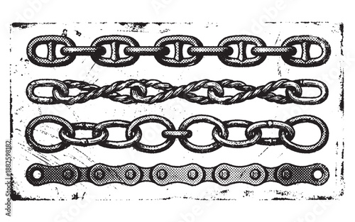 Metal Chain Links and Bicycle Chain Elements
