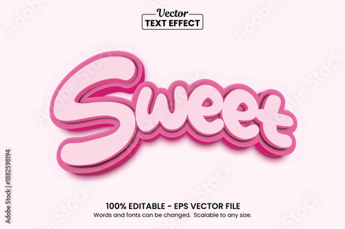 Soft Pink Layered Editable Text Effect - Romantic Valentine Title