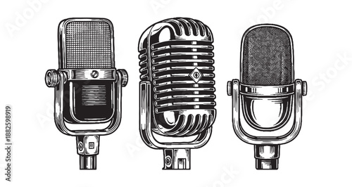 Classic Studio Microphones for Recording and Broadcasting