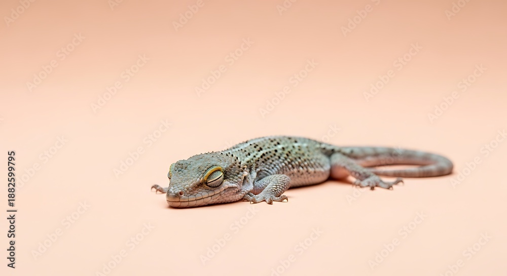 Fototapeta premium lizard resting with closed eyes