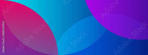 Elegant fluid background created by large intersecting circular shapes with rich saturated colors for a luxurious artistic feel