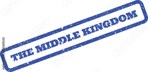 Distressed rubber stamp effect displaying historical term The Middle Kingdom in bold uppercase letters