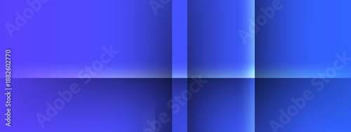 Modern Blue Intersecting Rectangular Planes with Soft Glowing Edges