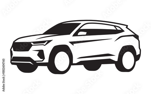 Modern SUV car silhouette