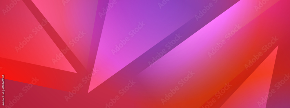 Obraz premium Intense warm tones of pink and orange blended with sharp geometric edges creating a bold and energetic visual movement