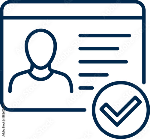 Authentication and Identity Verification Line Icon