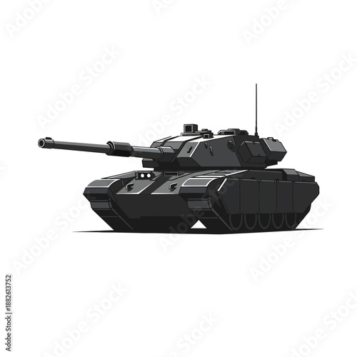 Modern Military Tank Illustration