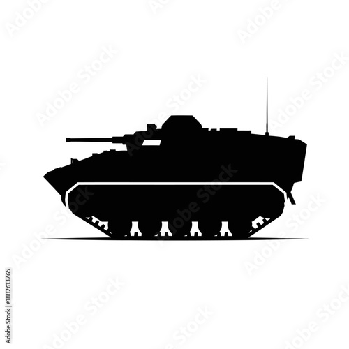 Armored Personnel Carrier Silhouette - Military Vehicle Icon