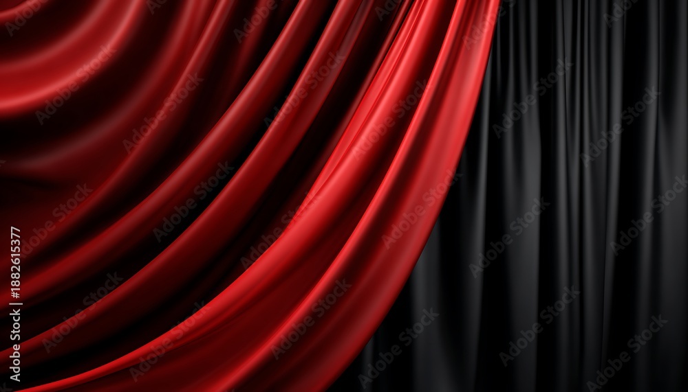Fototapeta premium red velvet curtain