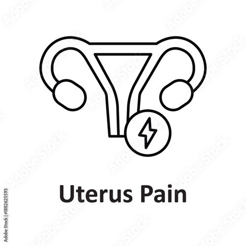 Uterus Pain Vector Icon which can easily modify or edit