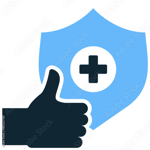 Health trust vector for medical reliability. Ideal for doctor handshakes, insurance agreements, patient safety, secure care, and hospital confidence.