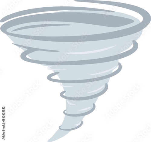 Spiral Tornado Funnel Illustration