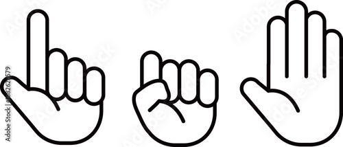 マウスカーソルのセット　手　指差し　掴む　放す