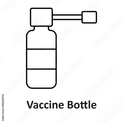 Vaccine Bottle Vector Icon which can easily modify or edit